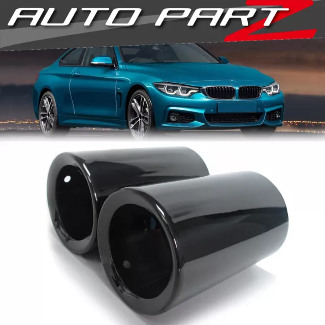 70mm Schwarz Edelstahl Endrohrblende Auspuffblende für BMW 4er F32 F33 F36 420d