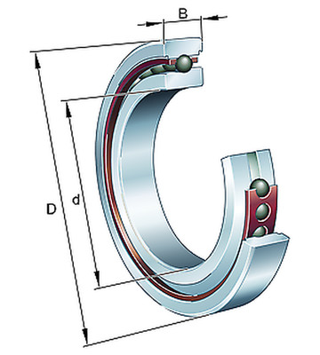 UM FAG Simple Axe Précision Roulement B7008-E-T-P4S-UM-FAG 
