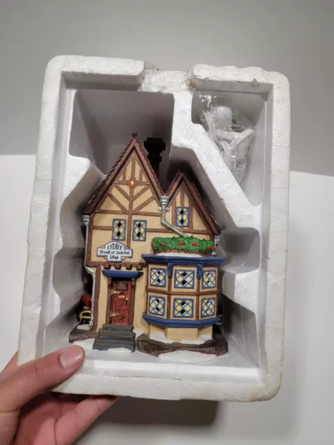 Dept 56 - Dickens Village Series - "Lydby Trunk & Satchel Shop" - Lighted, 1997