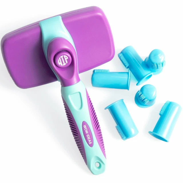 Self Cleaning Slicker Brush Dog Cat Grooming Hair Deshedding Undercoat Pet Puppy 2
