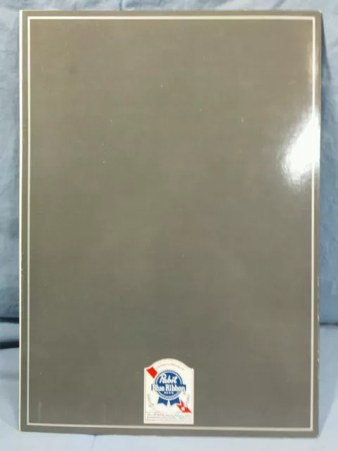 Vintage Pabst Beer Advertising Menu Sign 1981 "Enjoy The Real Taste Of Beer" 2