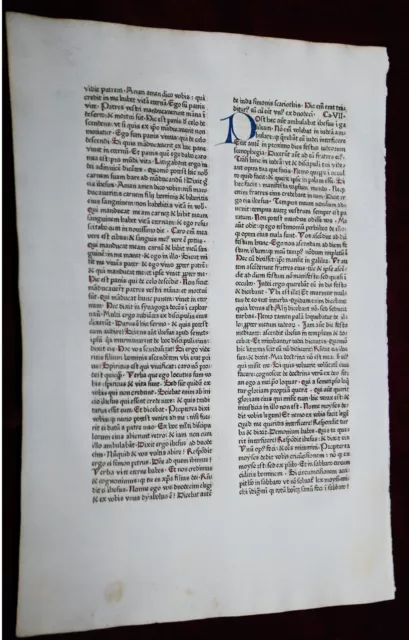 Exrare 1475 1St Koberger John 6-7 Huge Bible Walks On Water! Incunable Gutenberg