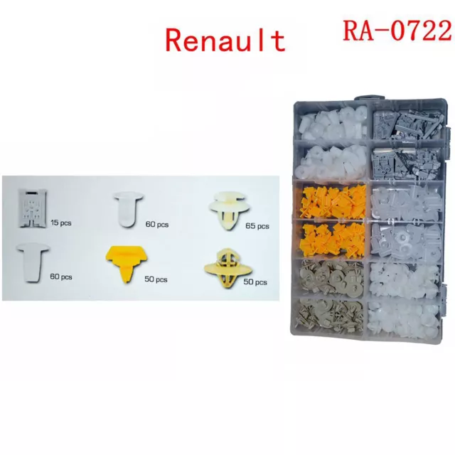 Assortiment de clip de garniture pour Renault 300 pcs