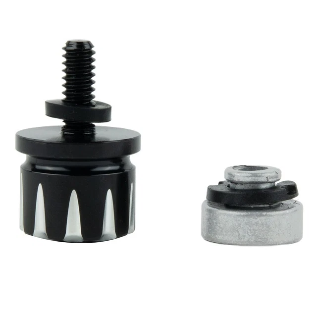 Kit vite zigrinata bulloni a vite neri 1/4 \"" alluminio per Harley