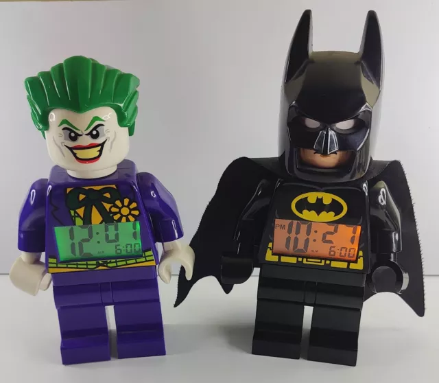 Lego Batman and Jocker Alarm Clocks Dc Super Heroes
