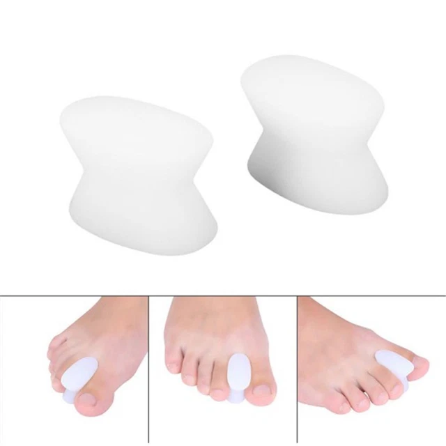 1 par de separadores de punta de silicona divisor de punta divisor de hallux corrector (L)