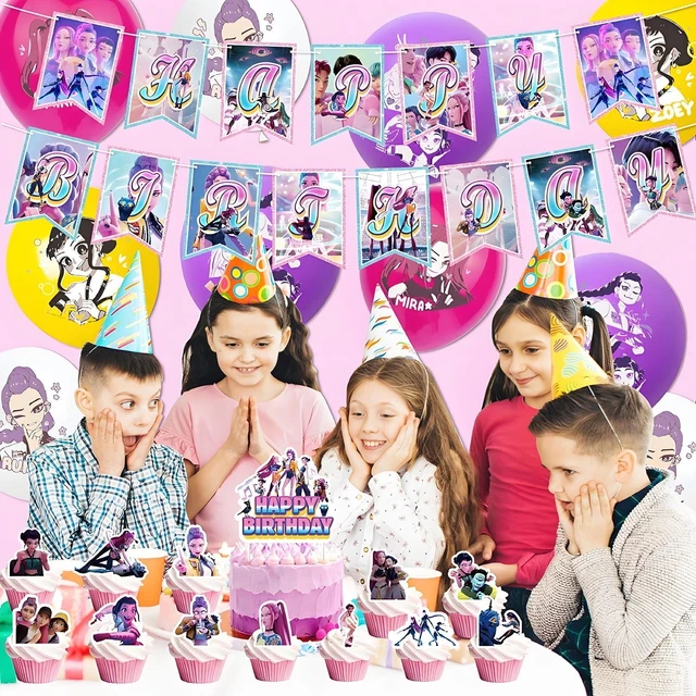 Kpop demon hunters birthday party invitation