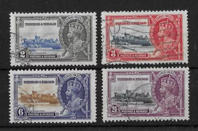 Trinidad & Tobago 1935 Silver Jubilee Set SG239-242 Fine Used Cat£32