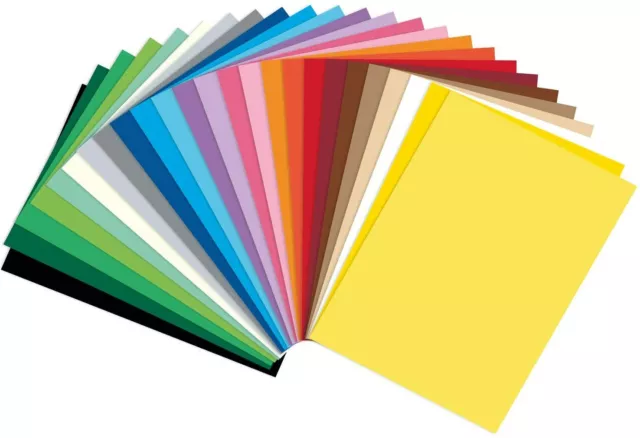 folia 64/500 09 - Tonpapier Mix, DIN A4, 130 g/m², 500 Blatt sortiert 25 Farben
