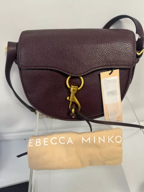 Rebecca Minkoff Megan Mini Saddle Bag with dust bag new Malbec new with tags