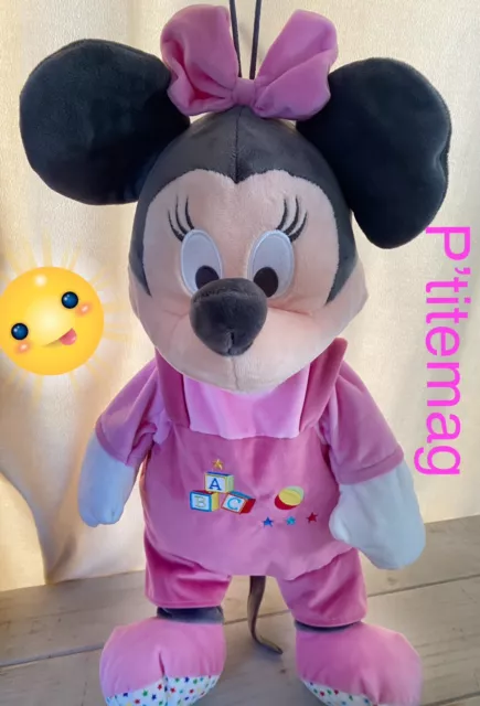 Grande peluche,doudou  Minnie RANGE PYJAMA Disney Nicotoy 55 cm