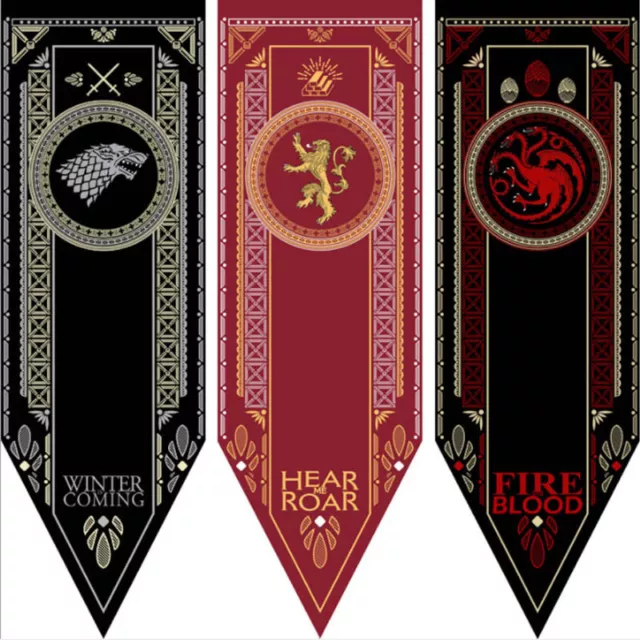 HOT Game of Thrones Wall Hanging Flag Décor House STARK TARGARYEN TYREL Banner 2