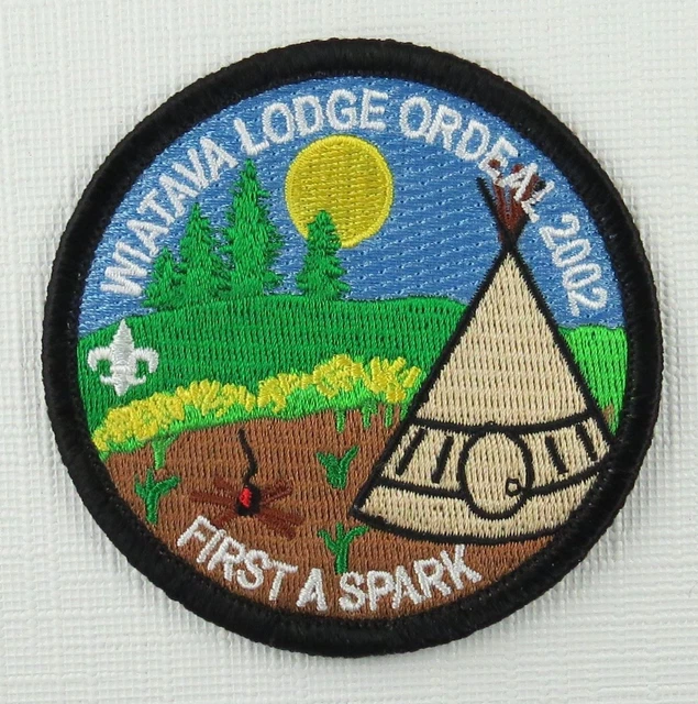 2002 Ordeal Wiatava Lodge 13 Patch Orange County Council BLK Bdr. [OAX1118]