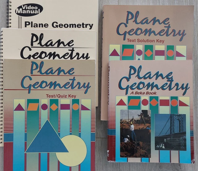 ABEKA PLANE GEOMETRY Lot Textbook Solution Key Test Quiz Video Manual
