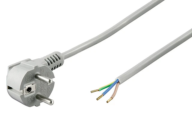 10x cable de alimentación; NK 103 G-150 1,5m GRIS