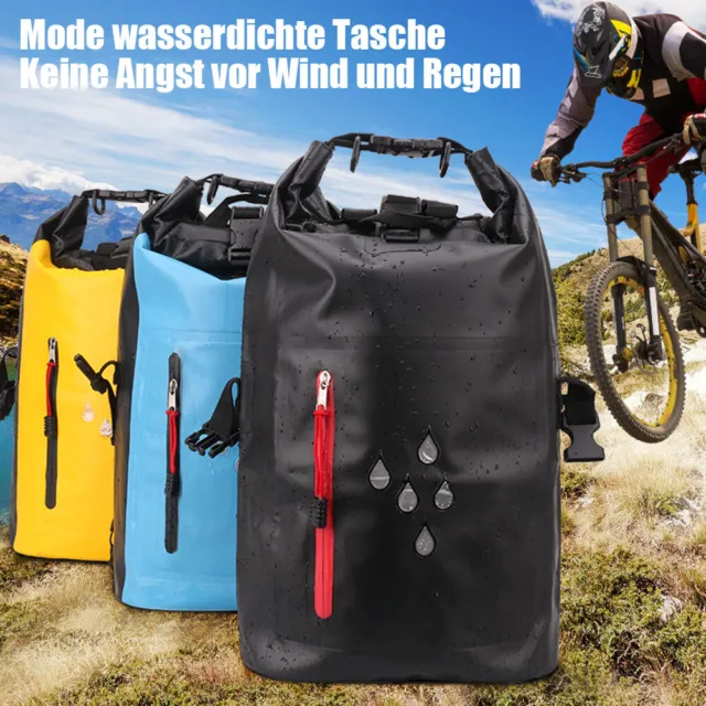 3in1 Fahrradtasche für Gepäckträger Rucksack, 25L  Packtasche Wasserdicht E-Bike