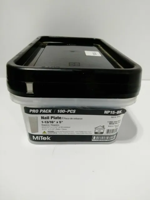 Mitek 100-Pcs Pro Pack 1-13/16” x  5” Nail Plates NP15-BK