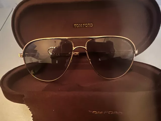 Tom Ford Marko Aviator Sunglasses - Shiny Gold