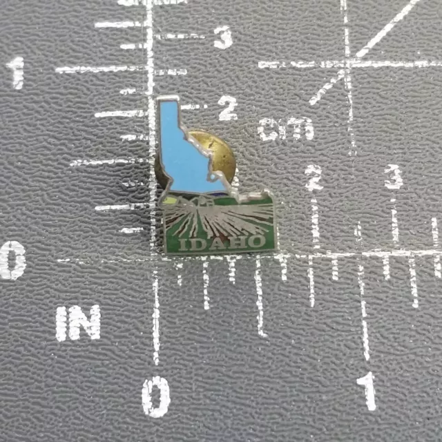 VTG Idaho State Map Landscape Mafco Silver Tone Enamel Pin Tie Tack Souvenir 2