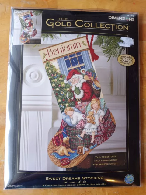 Dimensions Gold Collection Counted Cross Stitch Kit 8740 Sweet Dreams Stocking