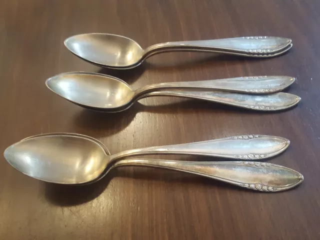 6 löffel menülöffel speiselöffel versilbert 90 wellner ca 22cm