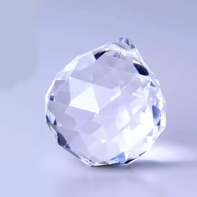 Faceted Chandelier Glass Crystals Lamp Prisms Parts Ball Hanging Drops Pendants