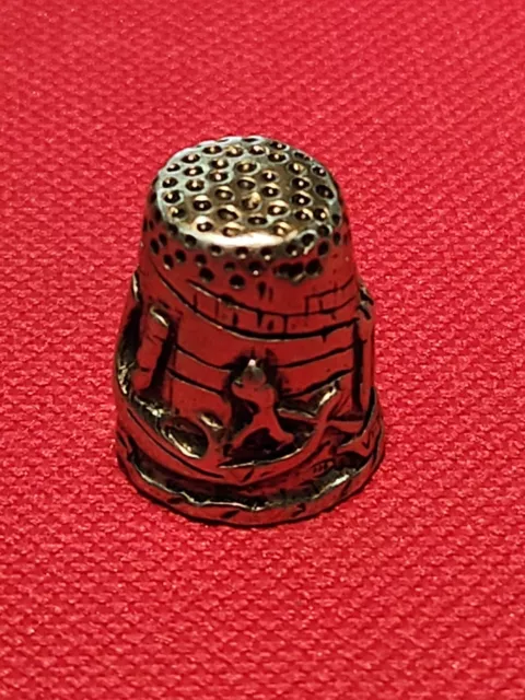 Antique Sterling Silver Thimble size 005 Very Ornate Beautiful Condition 1800's?