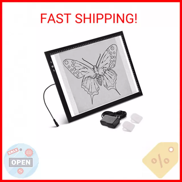 Large A4 19 LED Artist Stencil Board Drawing Tracing Light Box Pad w/Paint  Kit