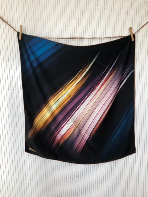 Foulard Carré En Soie Vintage - Motif Abstrait Naturel, Cadeau élégant Pour Femme