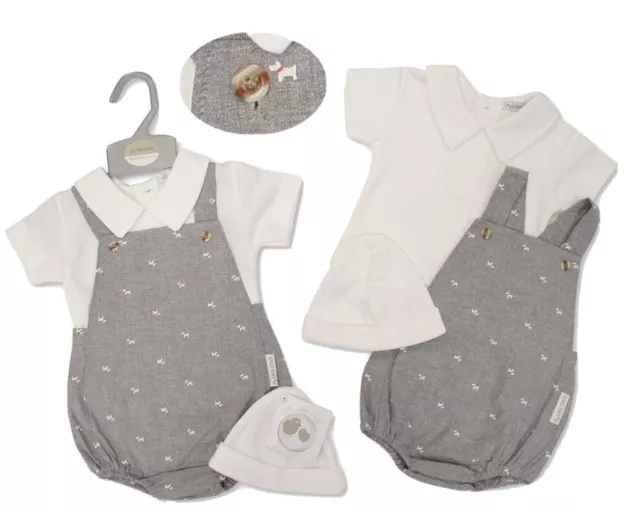 spanish style baby boy romper with scotty dogs