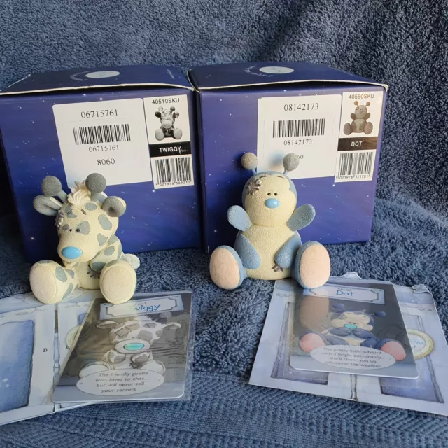 2 X Me To You My Blue Nose Friends Figurines TWIGGY & DOT Boxed With Certs