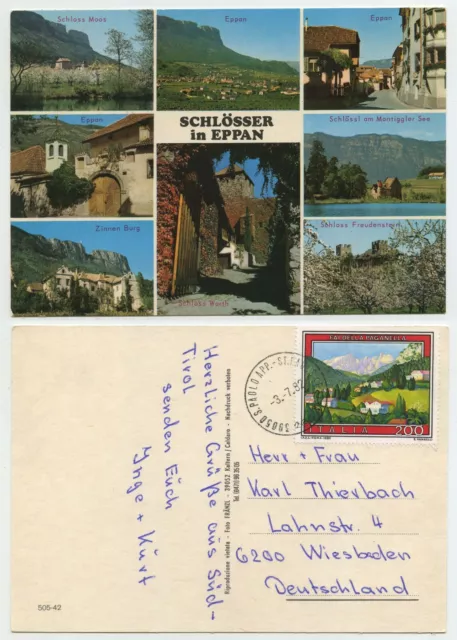 45891 - locks in Eppan - postcard, run 3.7.1982