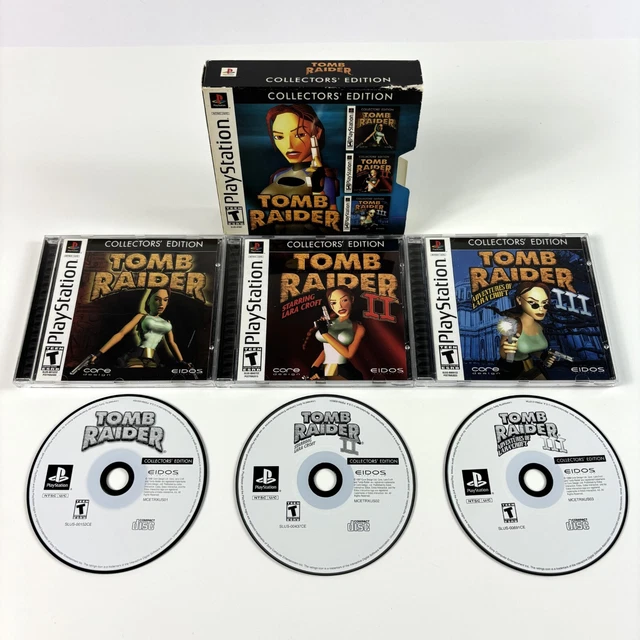 TOMB RAIDER COLLECTORS Edition PS1 PlayStation 1 CIB Complete MINT