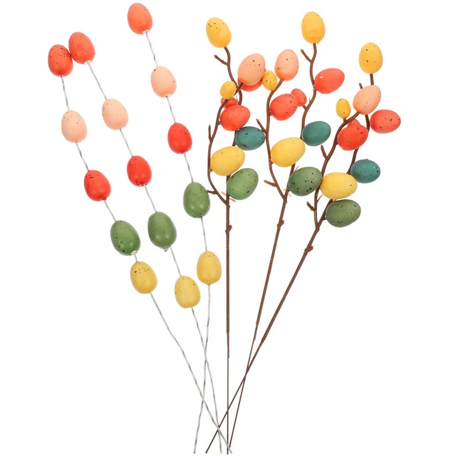 6 esquejes de huevos de Pascua decoración de Pascua desalojo Frangipani arreglo floral