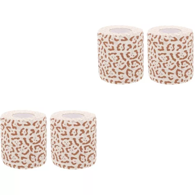 4 rollos con patrón de leopardo papel higiénico decorativo impreso