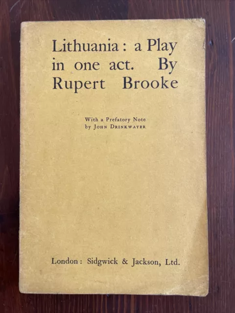 Rupert Brooke 1935 Lithuania a Play in One Act