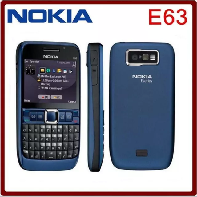 Nokia E63 Symbian OS Original WIFI Bluetooth Unlocked WCDMA 3G Keyboard Phone