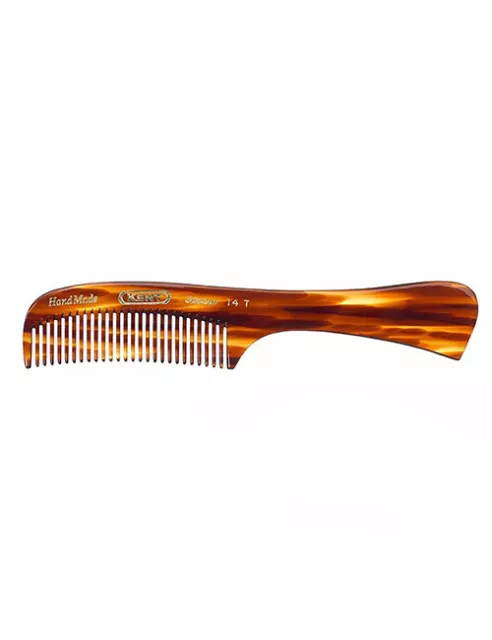 KENT 14T RAKE Comb For Thick Hair Tortoiseshell Hand Made Sawcut ...
