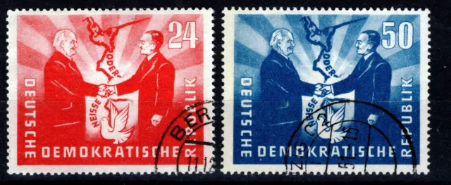 DDR 284-285 gestempelt, Deutsch-polnische Freundschaft 1951; 65 €