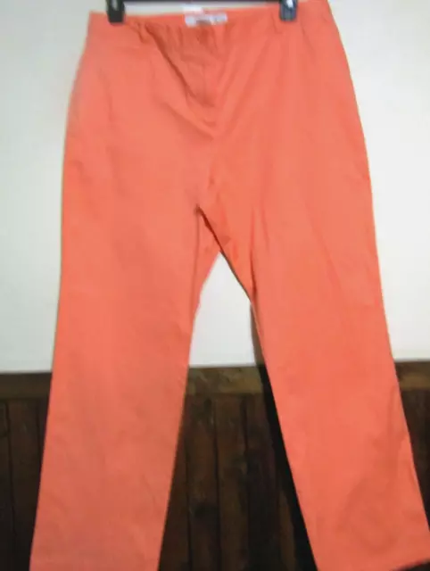 Jaclyn Smith Womans Size 16 Chino Coral Fusion Orange Pants 34X31 Nwt