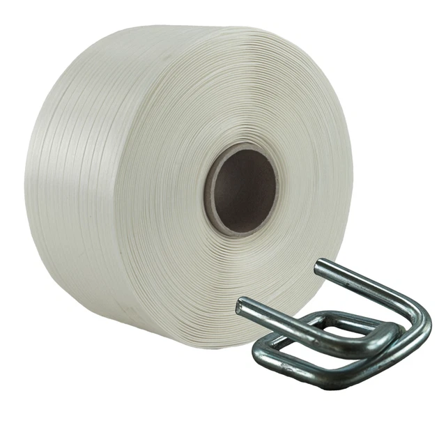 Fadenband 13mm X 1100m Textil Umreifungsband Sparset 13 Mm Kraftband Klemmen Spanngerät Fadenband 13mm Wg 40