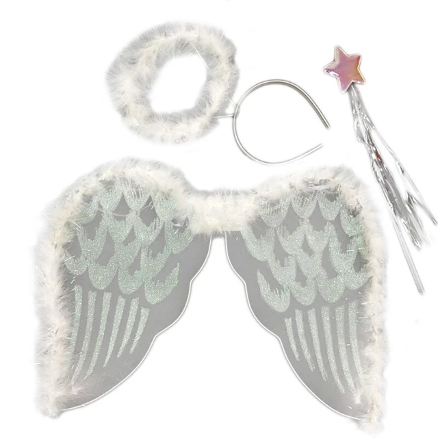 Costume Angel Haloheadband And Wing Kids Wand Angel Wing Costume