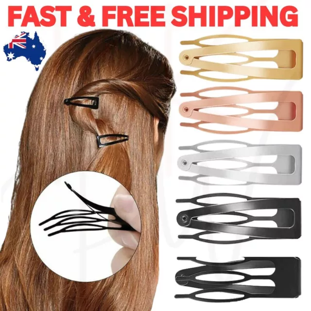 10-50 Double grip Hair Clips Metal Snap Barrettes Hair Styling Tool Women Girls