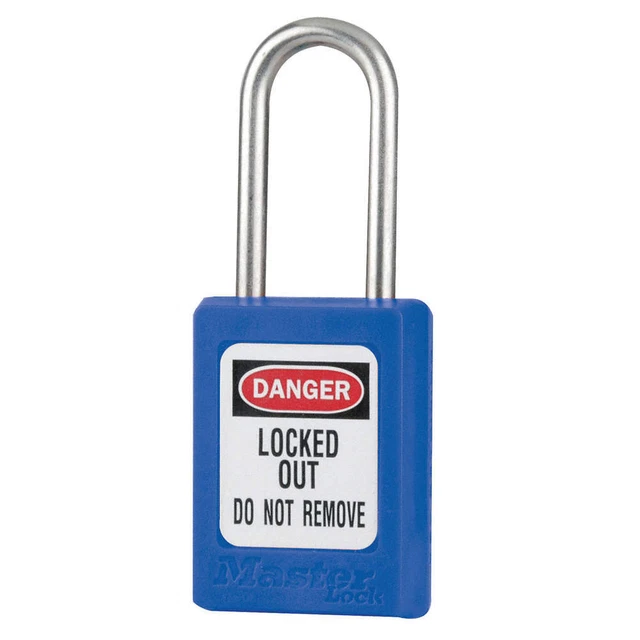 MASTER LOCK S33KAS6BLU Lockout Padlock,KA,Blue,1-13/16"H,PK6