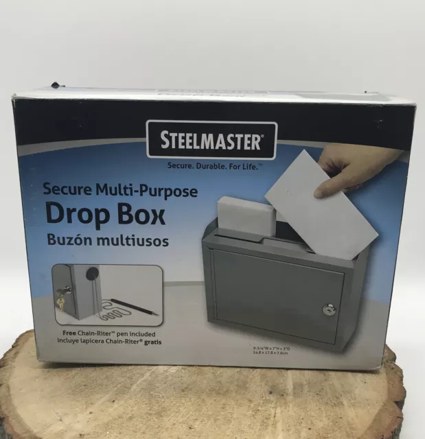 Steelmaster Secure Multi-purpose Steel Drop Box 9.75x7x3 Inches