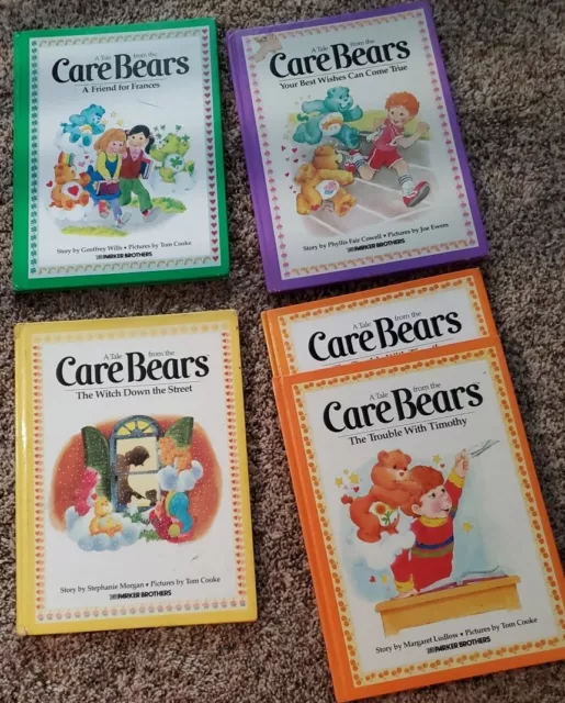 Vtg Lot 5 A Tale From The Care Bears Books/Hardcover-Parker Brothers/80s