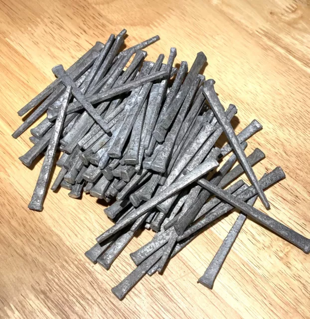 100 Per Order 3” Inch vintage cut nails Hot Dipped Galvanized New Old Stock.