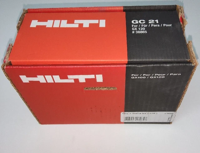 HILTI Nägel u. Gas-Kartusche 750 Stk. X-GN20 MX Nägel u- GC 21 für GX 100 u 120