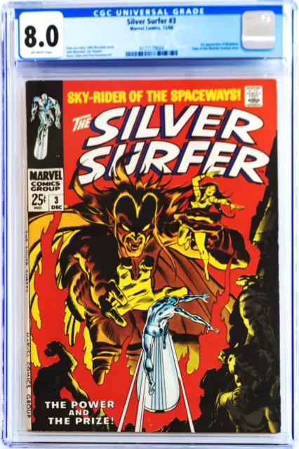 Silver Surfer #3 1968 Gradato Cgc 8.0 Marvel Comics USA