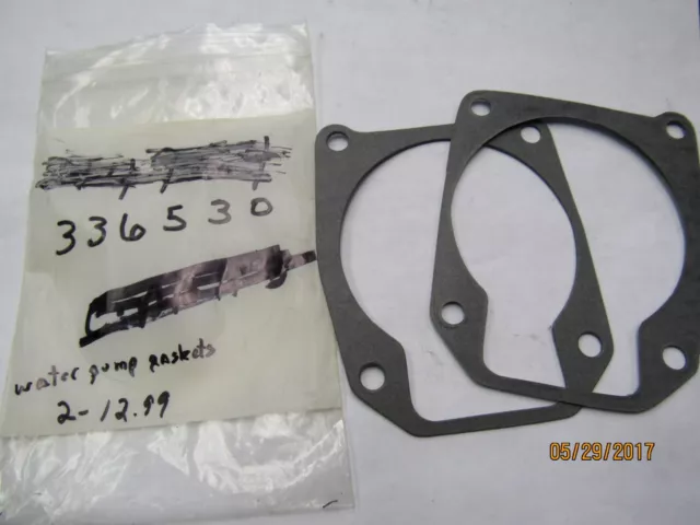 2 New Oem  Omc Johnson Evinrude Water Pump Gaskets 336530